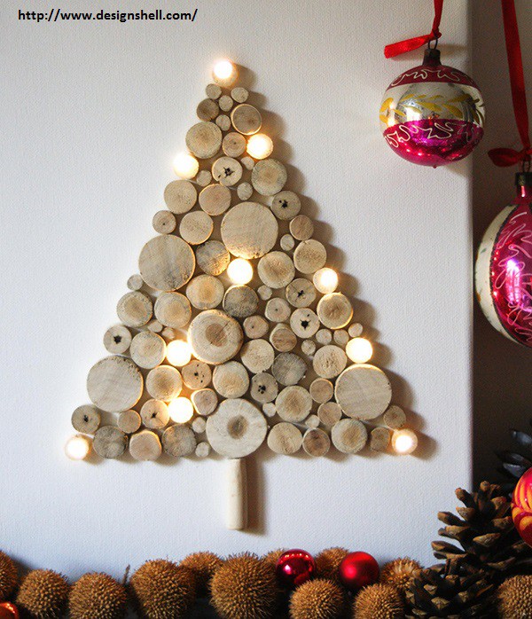 albero di Natale fai da te in legno
