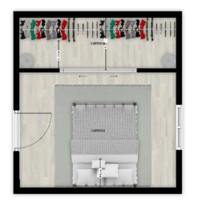 cabina armadio con porte scorrevoli in vetro