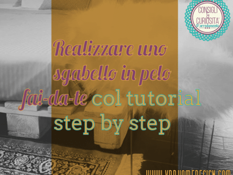 Realizzare uno sgabello in pelo fai-da-te