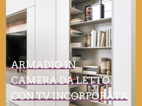 armadio in camera da letto con tv incorporata
