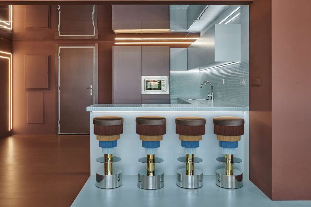 coworking Cabinette con sgabello Déjà-Vu di Masquespacio (Houtique)