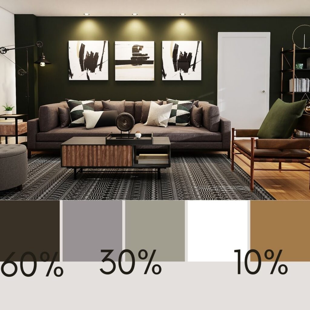 colori interni casa in soggiorno industriale