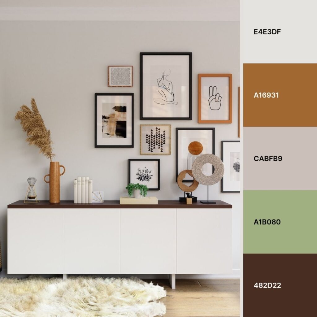 credenza con parete galleria