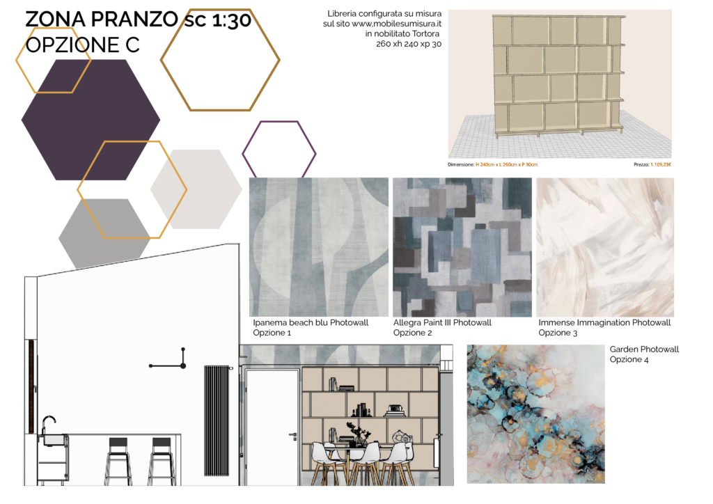 selezione di carte da parati di design per sala pranzo e cucina